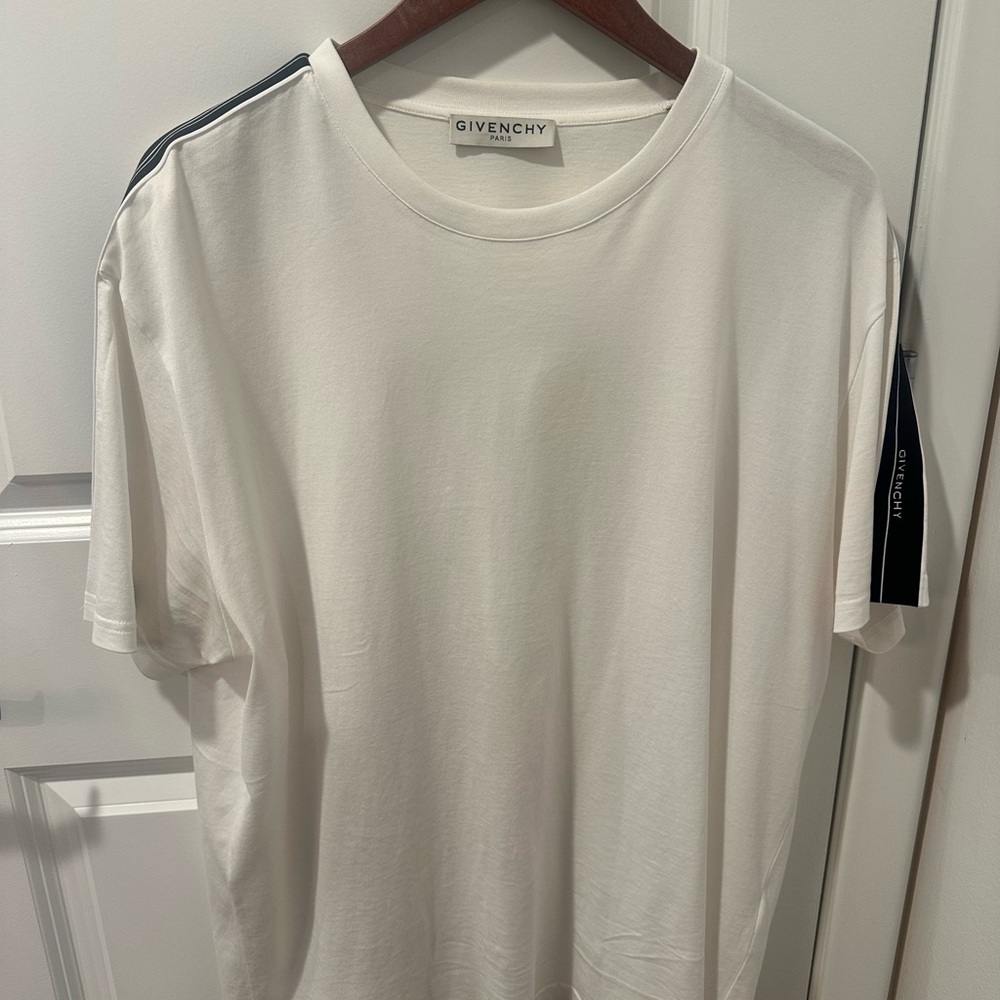 Givenchy White Tee with Black Accents